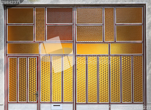 Image of Yellow textured glass
