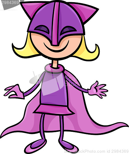 Image of superhero girl cartoon illustration