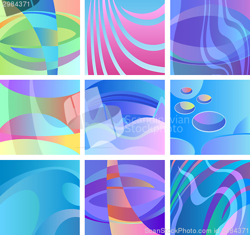 Image of background glow abstract design set