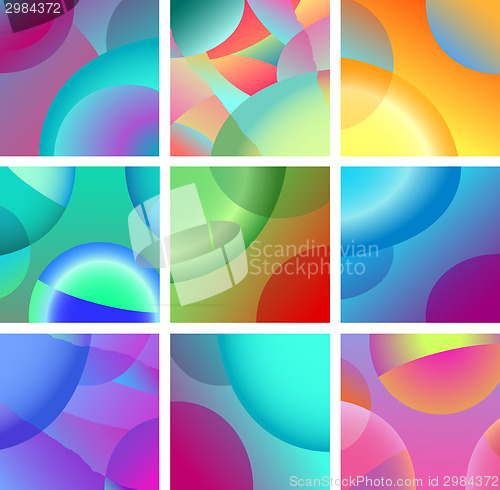 Image of background abstract glow design set