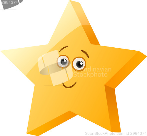 Image of funny star cartoon illustration