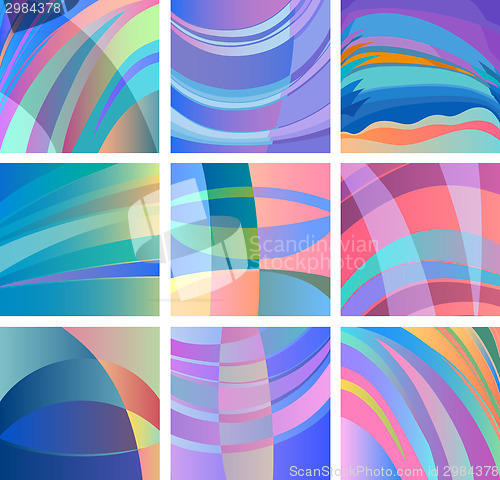 Image of background smooth abstract design set