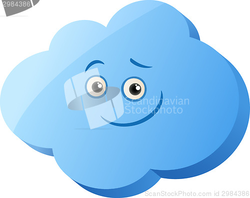 Image of funny cloud cartoon illustration
