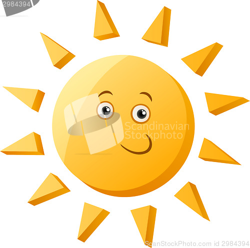 Image of funny sun cartoon illustration