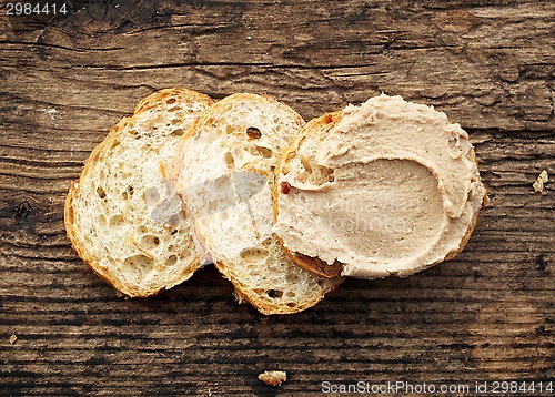 Image of bread with liver pate