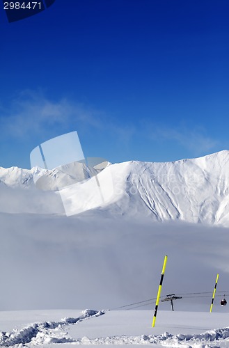 Image of Snowy slope with new fallen snow