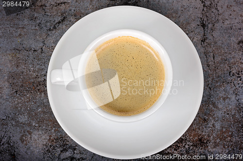 Image of Cup of fresh coffee on table