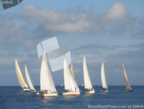 Image of Evening sailing competition - just after the start.
