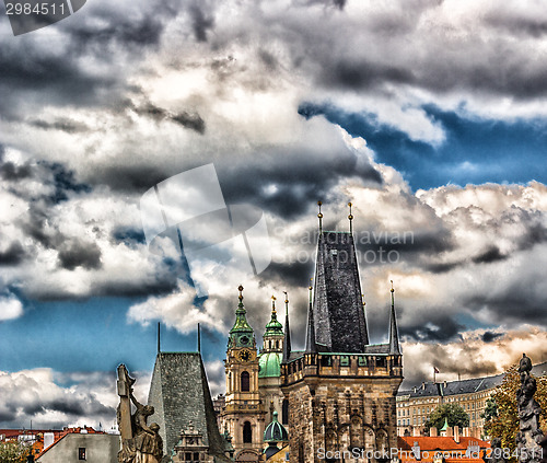 Image of view from Charles Bridge in Prague