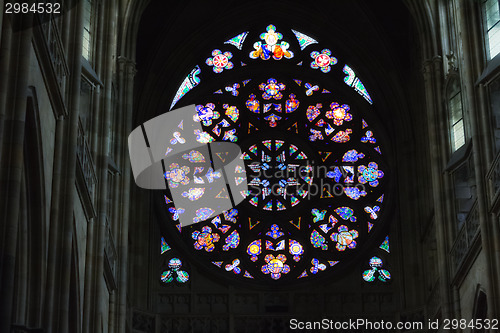 Image of Rosette decal of St. Vitus Cathedral in Prague