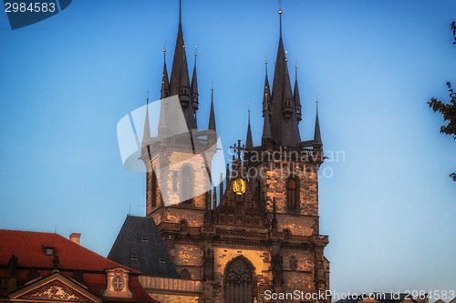 Image of The Church of Mother of God in front of Týn