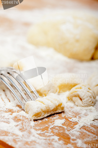 Image of making fresh Italian potato gnocchi