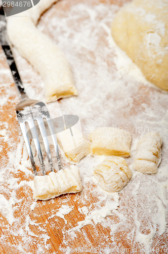 Image of making fresh Italian potato gnocchi
