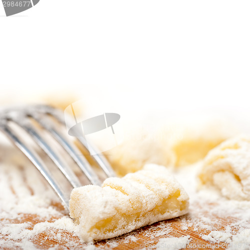 Image of making fresh Italian potato gnocchi