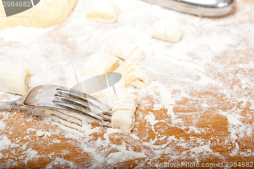 Image of making fresh Italian potato gnocchi