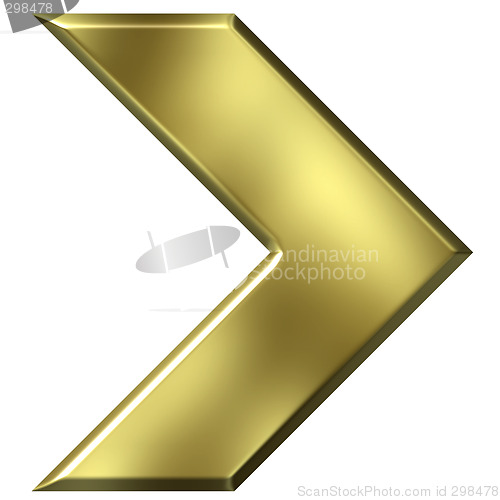 Image of 3D Golden Arrow