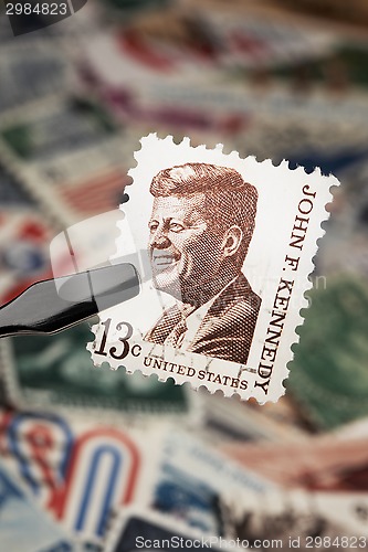 Image of Kennedy on a Stamp