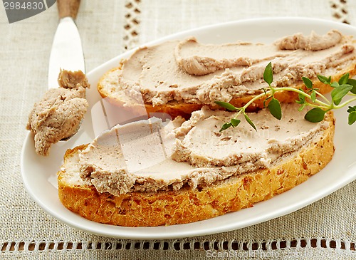 Image of bread slices with liver pate