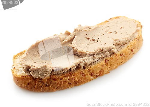 Image of loaf of bread with liver pate