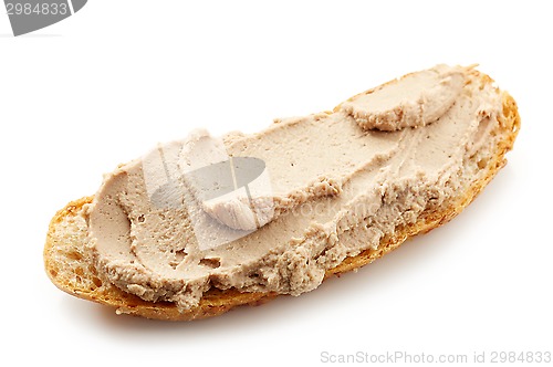 Image of loaf of bread with liver pate