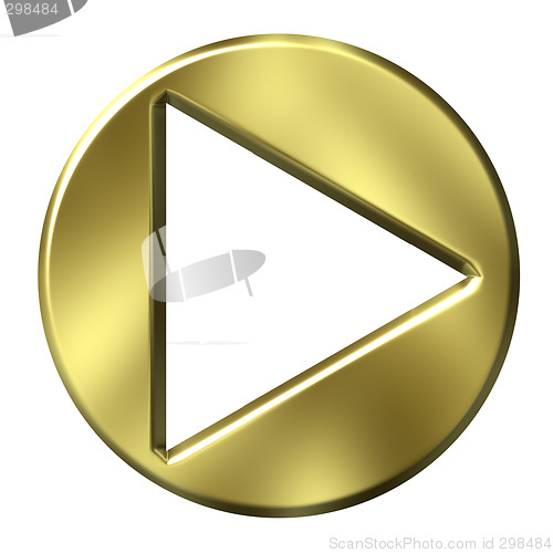 Image of 3D Golden Arrow Button