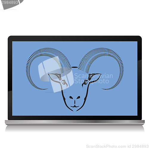 Image of ram on the laptop screen