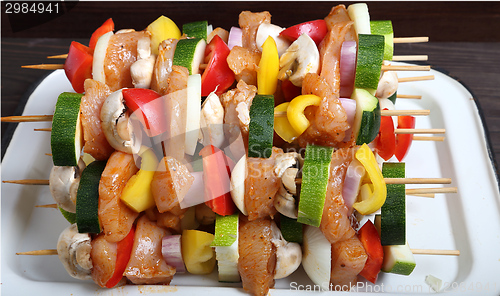 Image of Grill skewer preparation