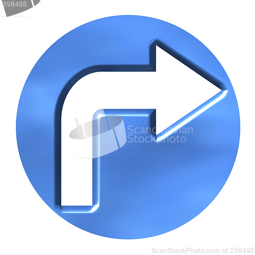 Image of 3D Azure Arrow Button