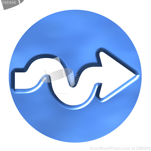 Image of 3D Azure Arrow Button