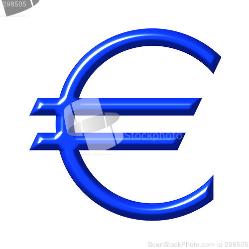 Image of 3D Euro Currency Symbol