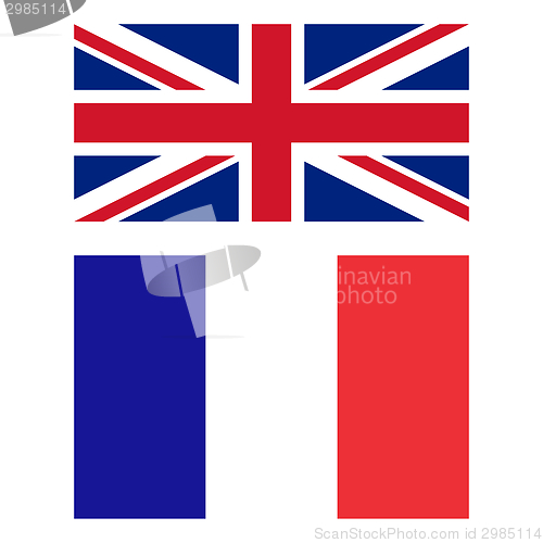 Image of Flag of United Kingdom and France