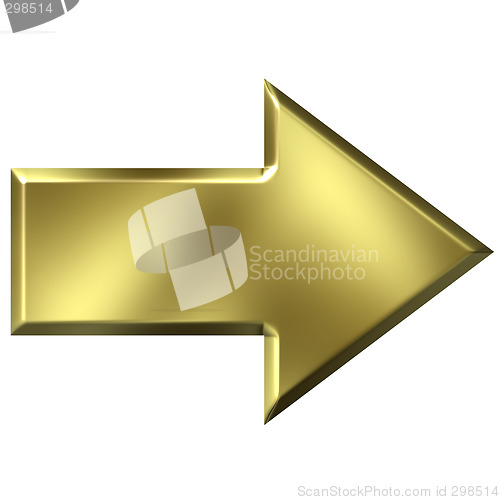 Image of 3D Golden Arrow