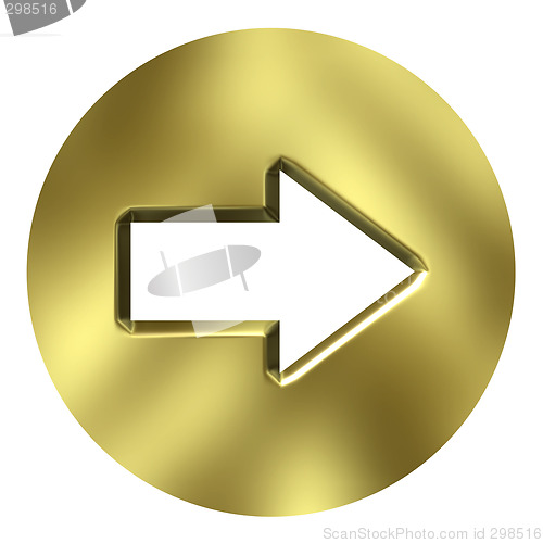 Image of 3D Golden Arrow Button