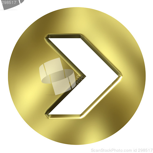 Image of 3D Golden Arrow Button