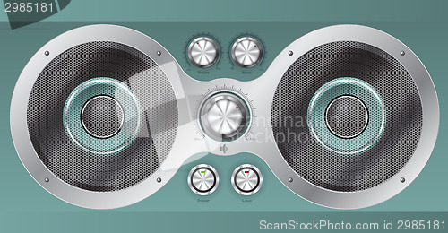 Image of Speaker set and main controls 