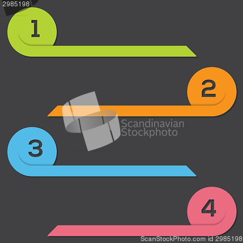 Image of Curling arrow infographic design