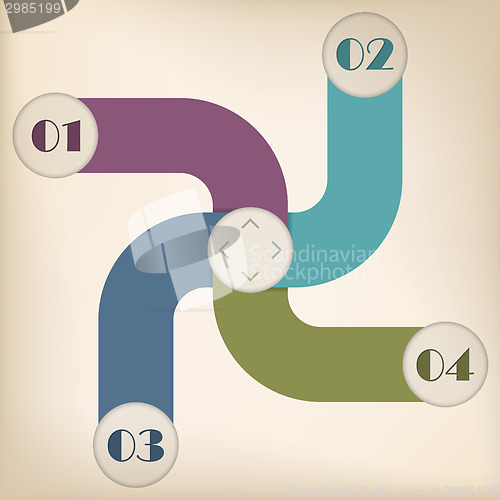 Image of Inforgraphic design with options and gradation