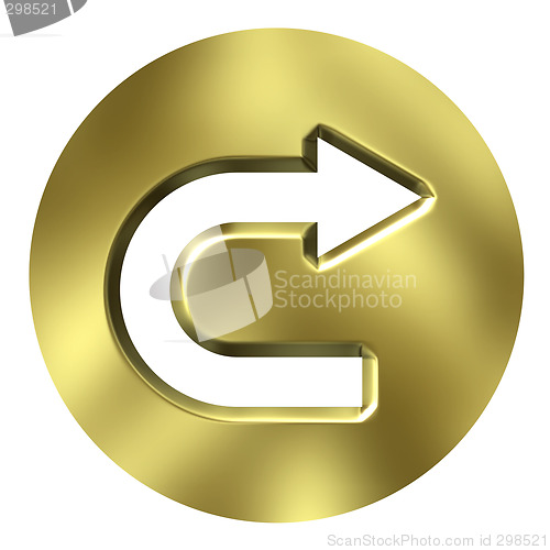 Image of 3D Golden Arrow Button