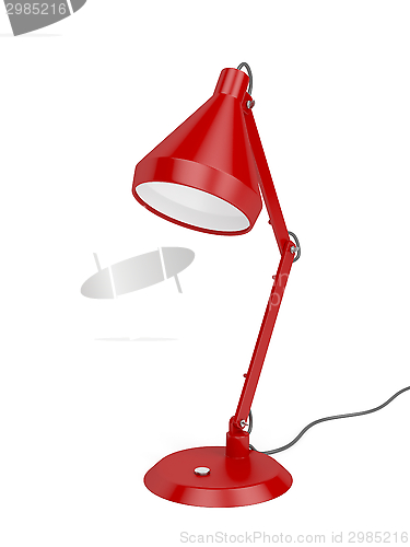 Image of Red desk lamp