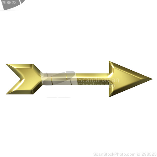 Image of 3D Golden Arrow