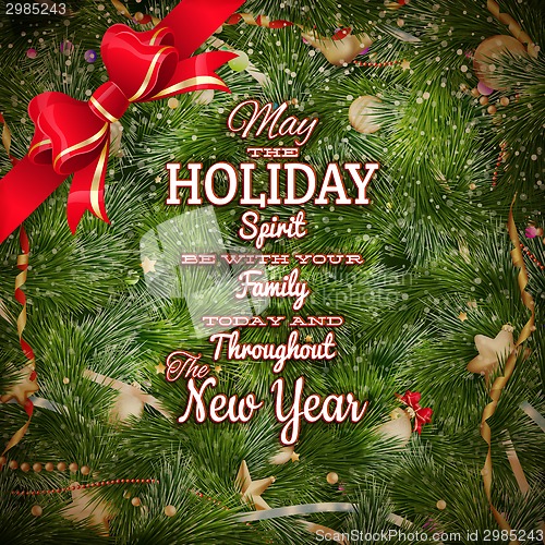 Image of Golden Christmas greeting. EPS 10