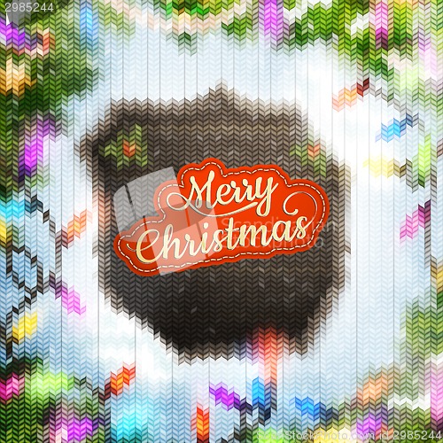 Image of Christmas template with label. EPS 10