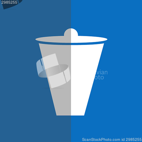 Image of Flat style trash bin