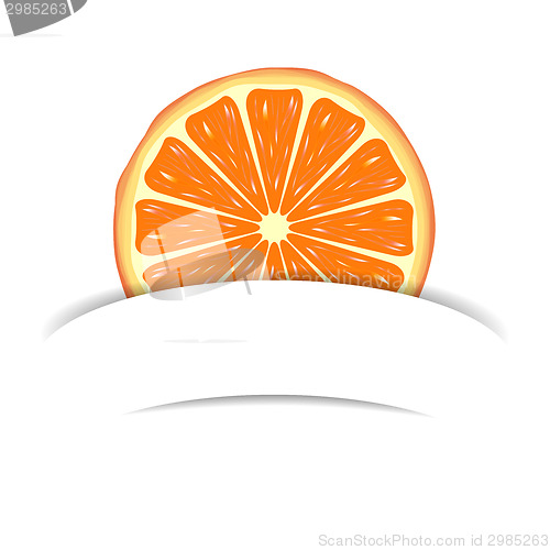Image of Orange with paper banner