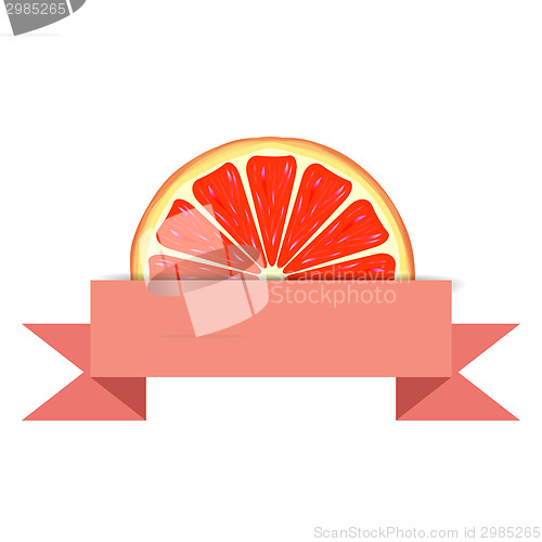 Image of Grapefruit slice with paper banner