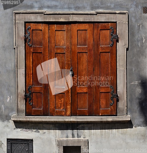 Image of Wooden window shutter
