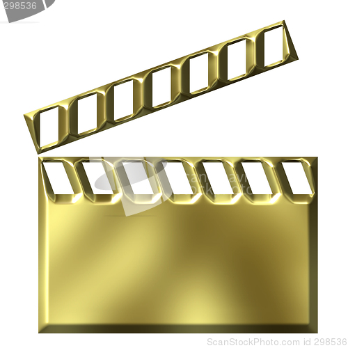 Image of 3D Golden Film Clap Board