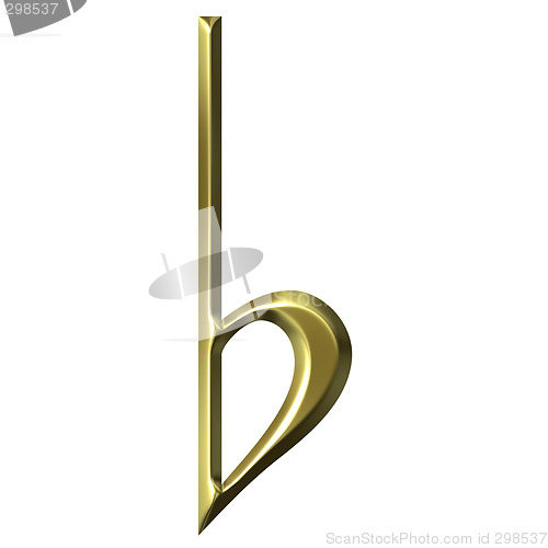 Image of 3D Golden Flat Symbol