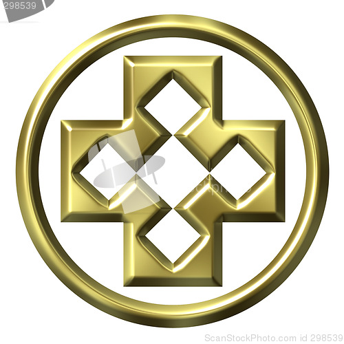 Image of 3D Golden Framed Cross