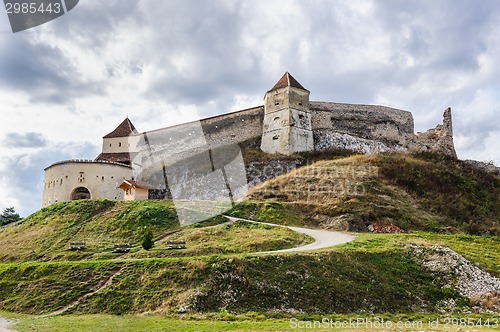 Image of Medieval fortress in Rasnov, Transylvania, Brasov, Romania